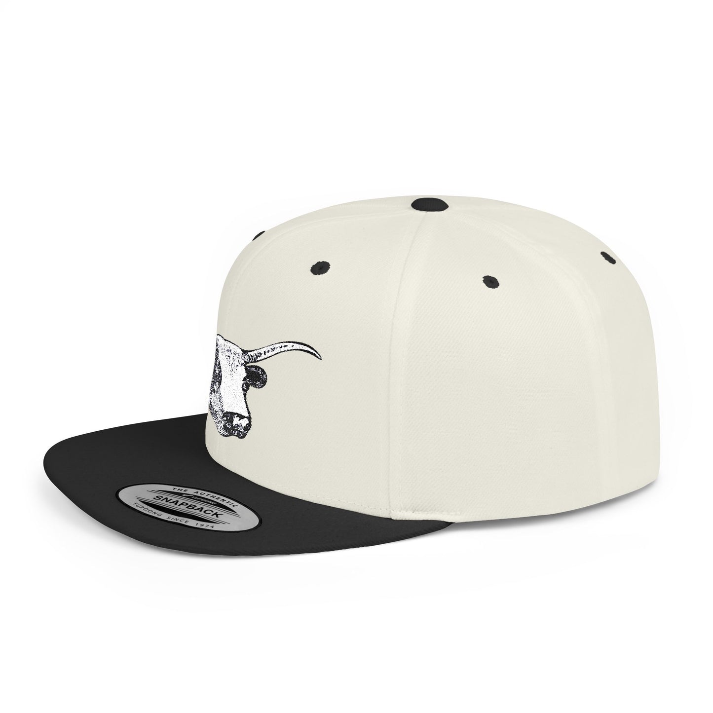 Cattle Flat Snapback Hat