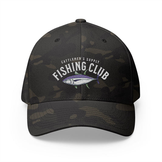 Embroidered Cattlemen's Fitted Fishing Club Cap