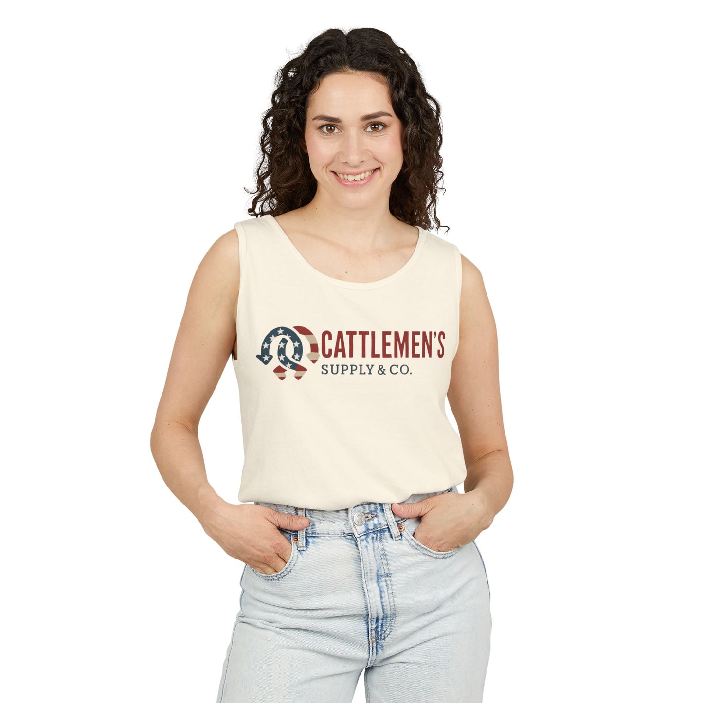 Rustic American Cattlemen's Supply Tank Top.