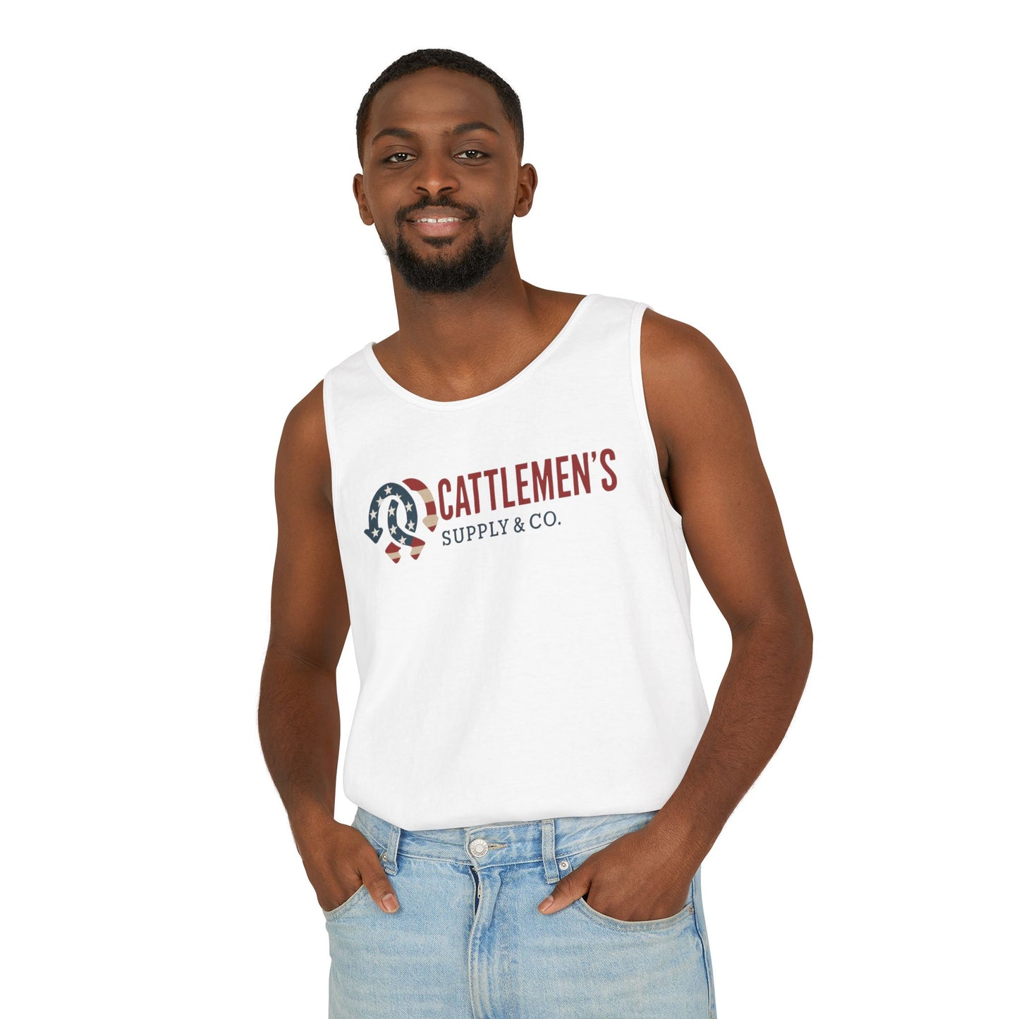 Rustic American Cattlemen's Supply Tank Top.