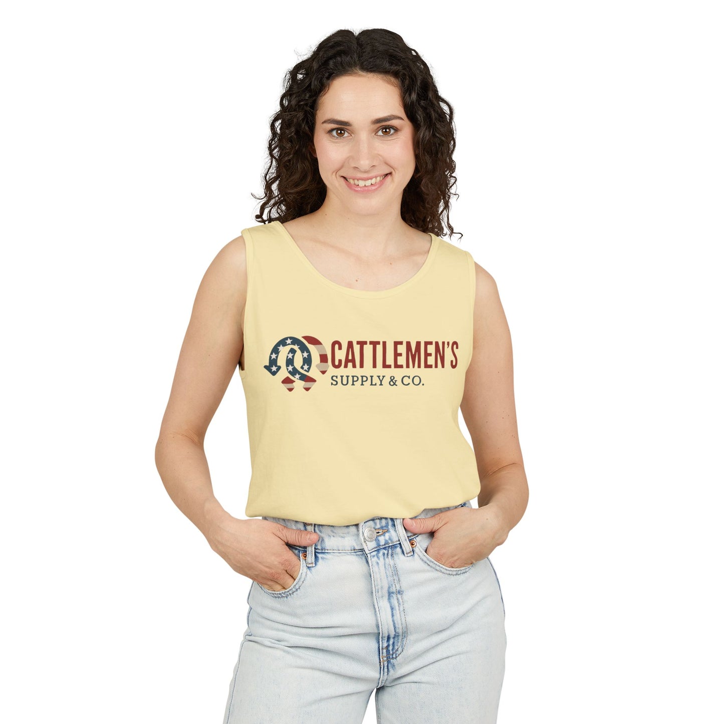 Rustic American Cattlemen's Supply Tank Top.